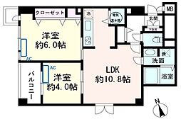 グランドメゾン田町 2LDKの間取図画像