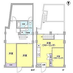 元住吉アートフラッツ 2SLDKの間取図画像