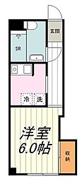丸神ビルA棟 1DKの間取図画像