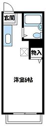 サンライズSATOH 1Kの間取図画像