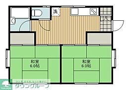 ミネギシアパート 2Kの間取図画像