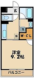 パルフェイノウエ 2階1Kの間取り