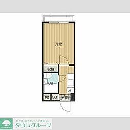 リバービレッジ 1Kの間取図画像