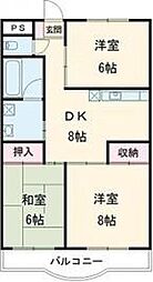 メゾンエスポワール88 3DKの間取図画像