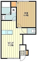 レガーロE 1LDKの間取図画像