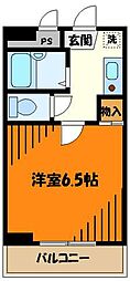 エステート岡野 1Kの間取図画像