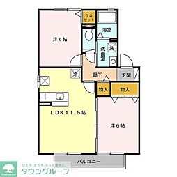 アタラクシアC 2LDKの間取図画像