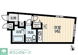 グランツ立川 1Kの間取図画像