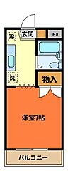 ジュネス井上 1Kの間取図画像