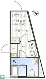 MAISON DE MACHIYA 1階1Kの間取り