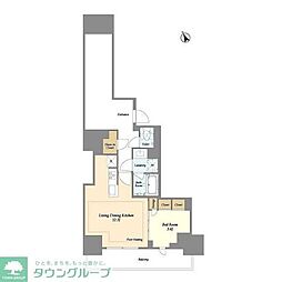 オアーゼ日暮里レジデンス 1LDKの間取図画像