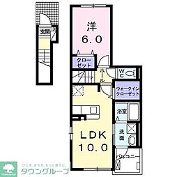 クラプトンハウス 1LDKの間取図画像