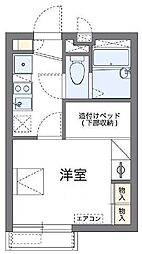 東京メトロ千代田線 町屋駅 徒歩16分の賃貸マンション 3階1Kの間取り