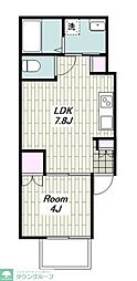 （仮称）メゾン1244 201 2階1LDKの間取り