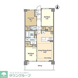 ドゥーエ町屋2 2SLDKの間取図画像