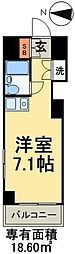 レジデンス上野 ワンルームの間取図画像