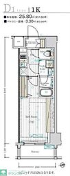 MAXIV西日暮里アレグリアコート 1Kの間取図画像