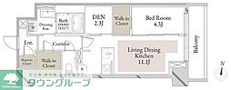 スカイテラス南大塚 1SLDKの間取図画像