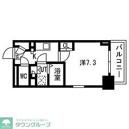 テラス南千住 1Kの間取図画像