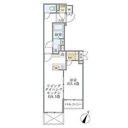 ビューテラス茗荷谷 1LDKの間取図画像