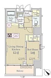 パークアクシス御茶ノ水 1LDKの間取図画像
