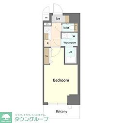 ジェノヴィア南千住2スカイガーデン 1Kの間取図画像