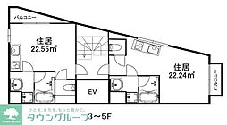 オクトーバー日暮里 ワンルームの間取図画像
