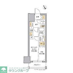 リビオメゾン田端 1DKの間取図画像