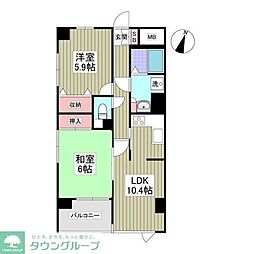 NBM 2DKの間取図画像