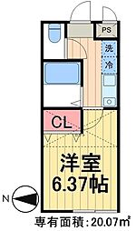 レジデンス田端 1Kの間取図画像