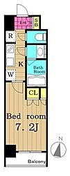 スカイタウン押上 1Kの間取図画像