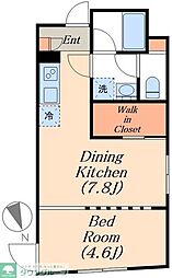 デュオメゾン千住 1DKの間取図画像