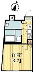 フェザンレーヴ三ノ輪 1Kの間取図画像