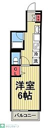 K・T町屋 1Kの間取図画像