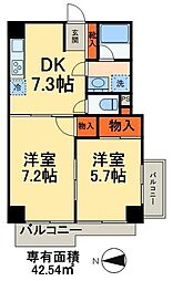 COSMOSREID西日暮里 2DKの間取図画像