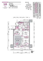 東急新横浜線 新綱島駅 徒歩1分の賃貸マンション 27階2SLDKの間取り