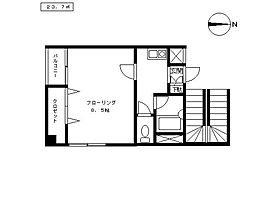 JR南武線 向河原駅 徒歩6分の賃貸マンション 3階1Kの間取り