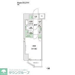スタイリオ蒲田2 1Kの間取図画像