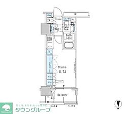パークアクシス蒲田ステーションゲート ワンルームの間取図画像