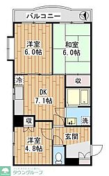 ルミエール 3DKの間取図画像