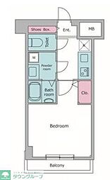 LOC'SMUSASHINAKAHARA 1Kの間取図画像