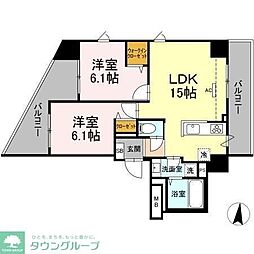 GRANDSOLEIL 2LDKの間取図画像
