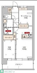 メゾン・ド・リヴェール 1SLDKの間取図画像