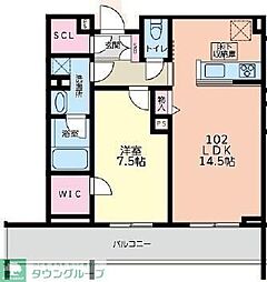 Bel Cielo日吉 1LDKの間取図画像
