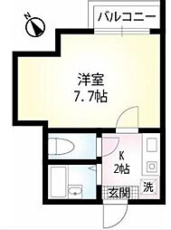 WITHPLACE高津 1Kの間取図画像