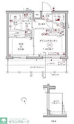 クレイシアIDZ横浜大倉山 1DKの間取図画像