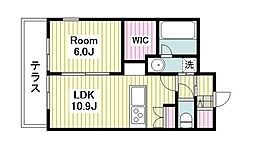 MILLE MERCIS 1LDKの間取図画像