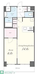 ルミナス溝の口 1LDKの間取図画像