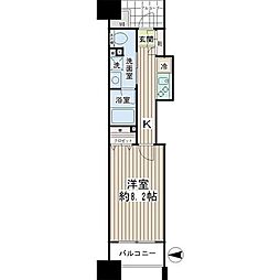 エクセル川崎WEST 1Kの間取図画像