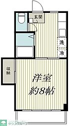 ベルグリーンハイツ 1DKの間取図画像